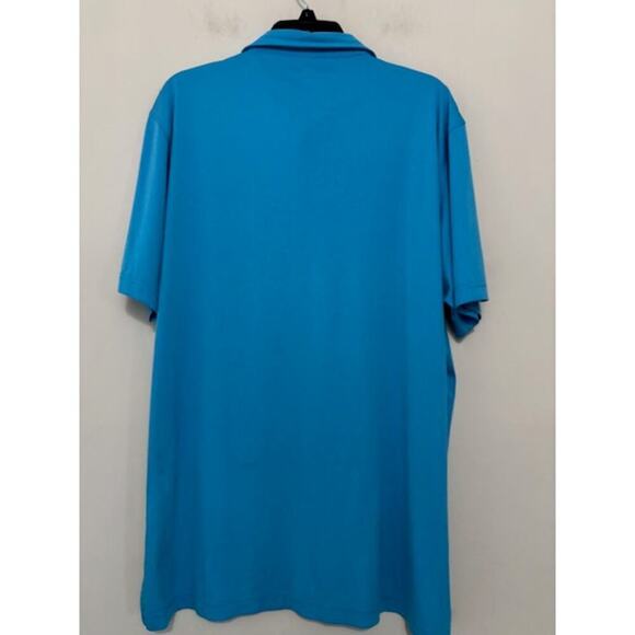 Peter Millar Polo Shirt Golf Mens Size Large Stretch Summer Comfort Blue Aqua - Picture 2 of 6